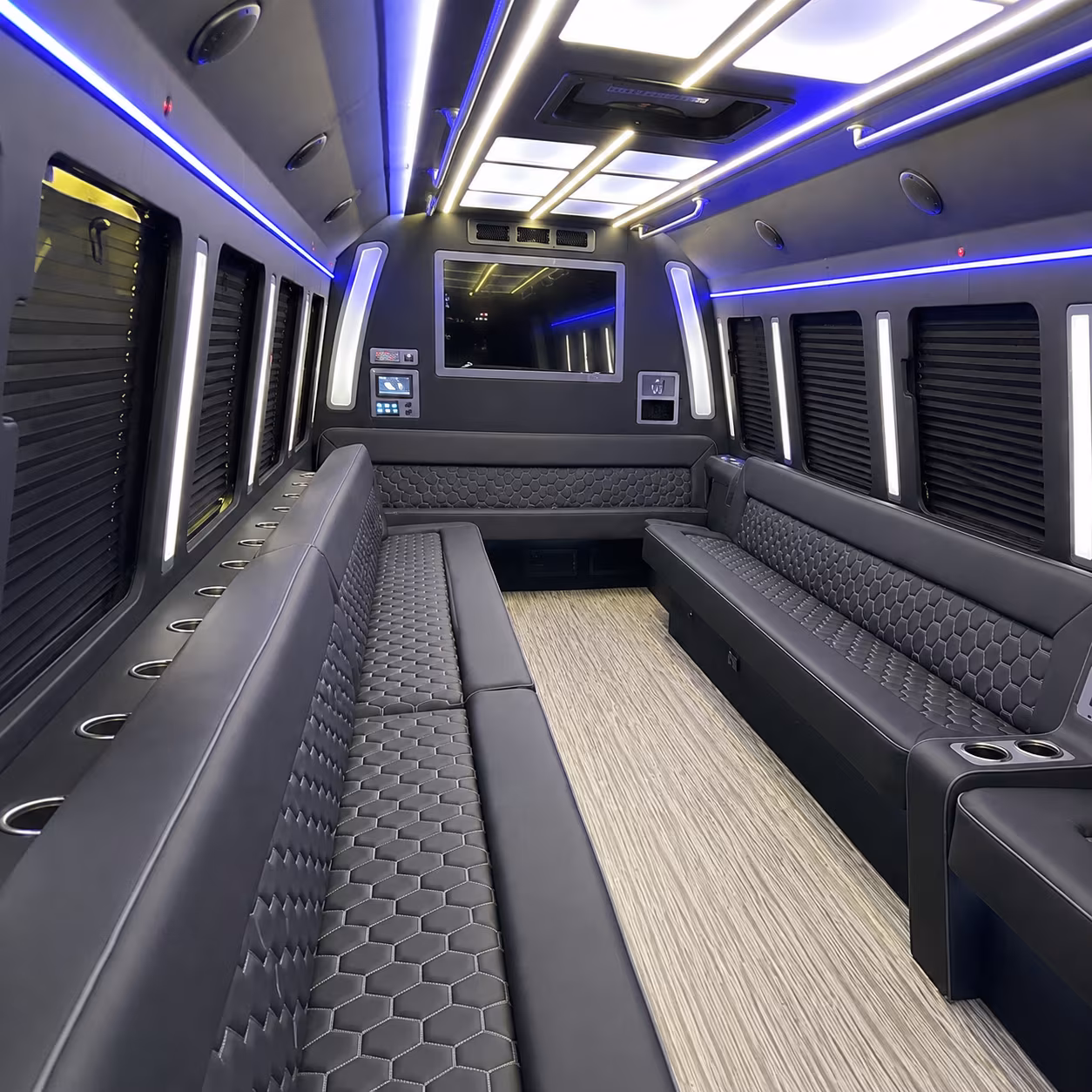 cutler bay 40 passenger party bus inside