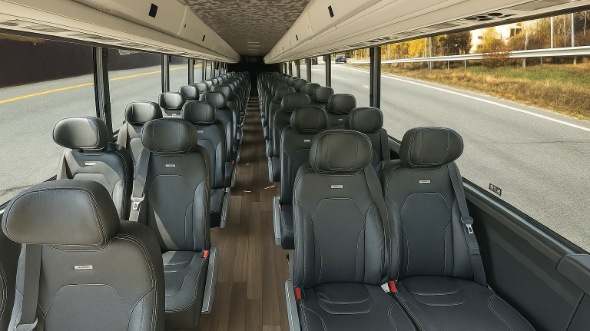 Interior of Charter Bus Company Cutler Bay's 15 Passenger Minibus in Cutler Bay
