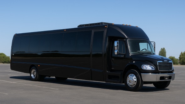Exterior of Charter Bus Company Doral's 25 Passenger Mini bus in Doral