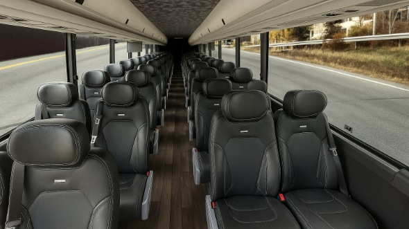 Interior of Charter Bus Company Cutler Bay's 25 Passenger Mini bus in Cutler Bay