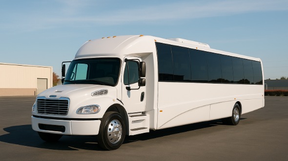 Exterior of Charter Bus Company Cutler Bay's 28 Passenger Mini bus in Cutler Bay