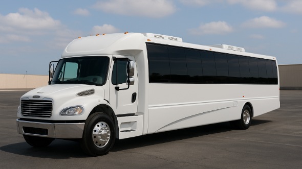 Exterior of Charter Bus Company Cutler Bay's 35 Passenger Minibus in Cutler Bay