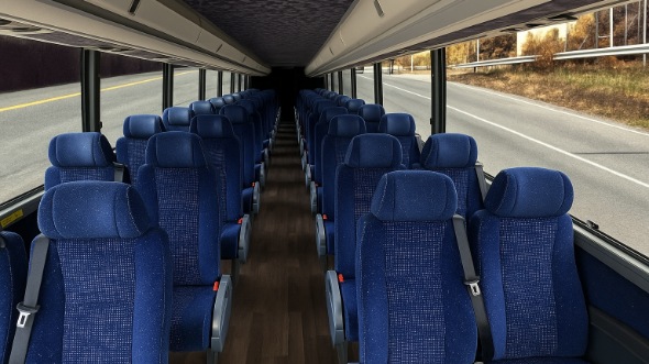 Interior of Charter Bus Company Cutler Bay's 35 Passenger Minibus in Cutler Bay
