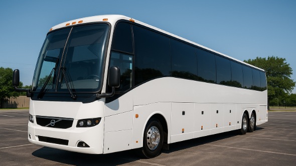 Exterior of Charter Bus Company Cutler Bay's 50 Passenger Charter Bus in Cutler Bay