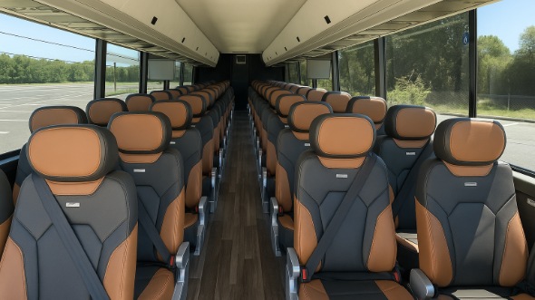 cutler bay 56 passenger charter bus interior