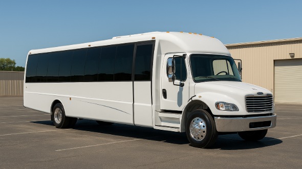 Exterior of Charter Bus Company Cutler Bay's Party Bus in Cutler Bay