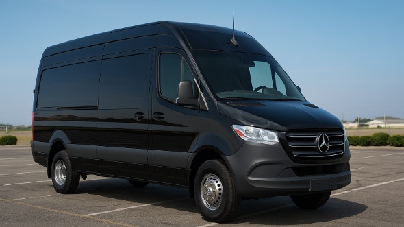 Exterior of Charter Bus Company Cutler Bay's Sprinter Van Rental With Driver in Cutler Bay